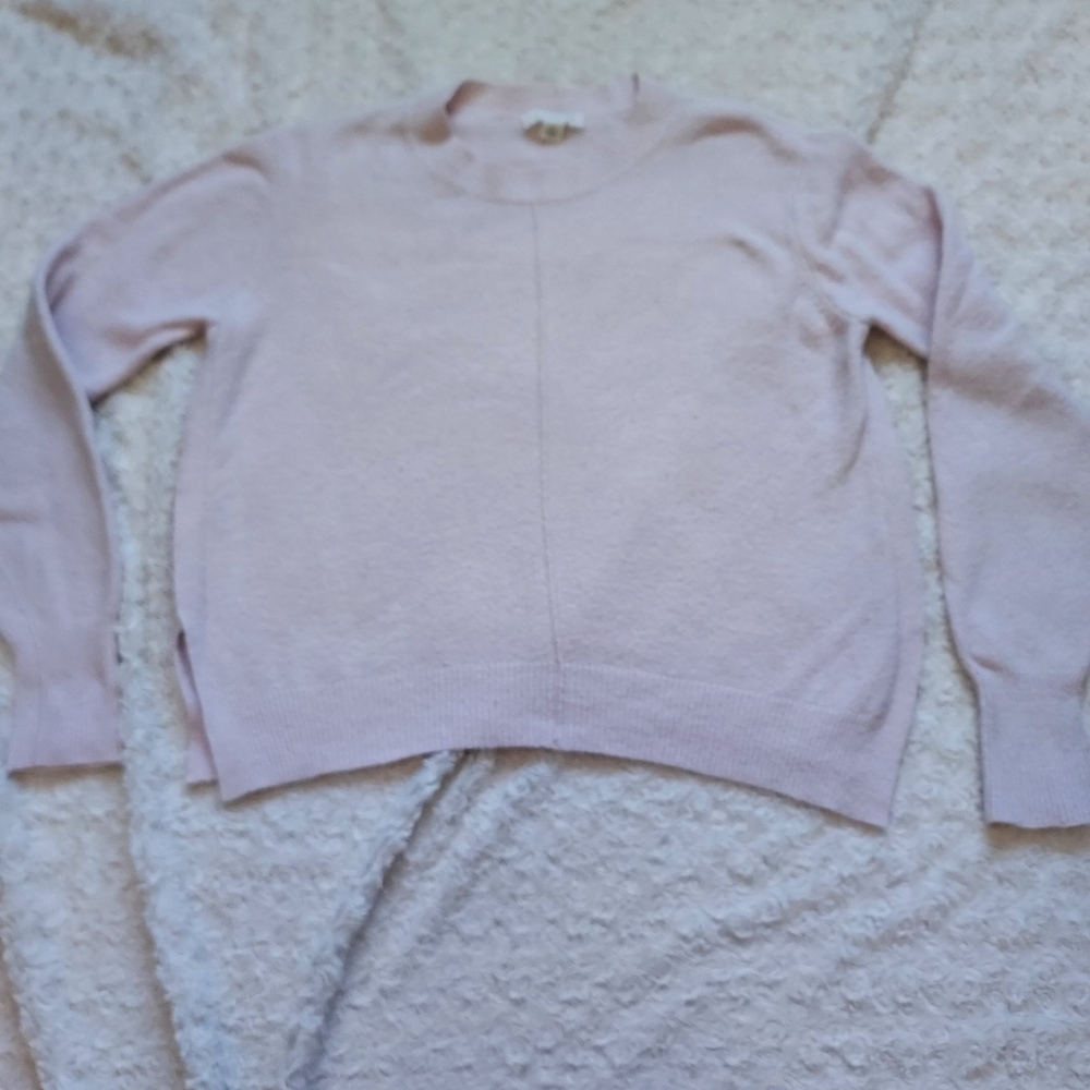 Treasure & Bond Crewneck Slouchy sweater Pink Hush Small Boxy Comfy Fall